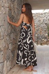 Send A Postcard Maxi Dress Black