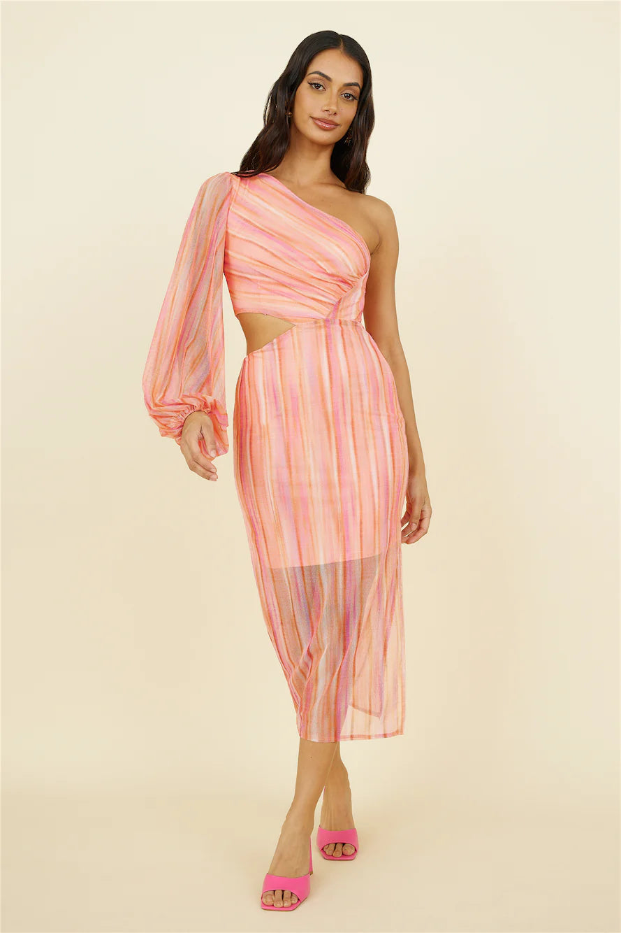 Getaway Car Midi Dress Pink