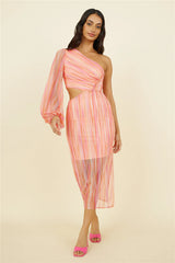 Getaway Car Midi Dress Pink