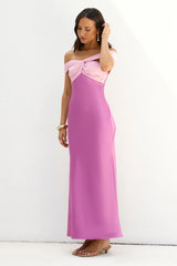Dreamers Delight Off The Shoulder Maxi Dress Purple