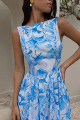 The Voyage Edit Maxi Dress Blue