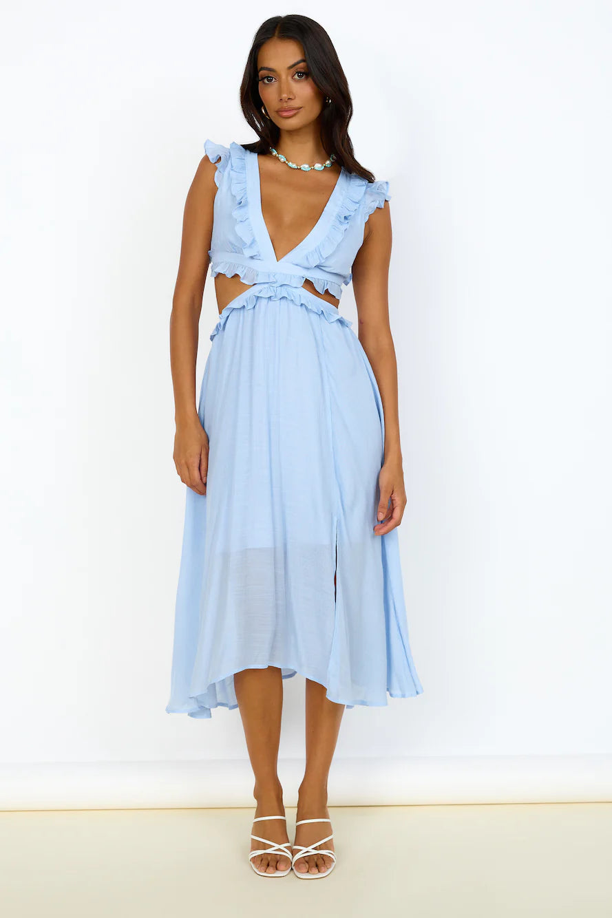 Angel Numbers Maxi Dress Blue