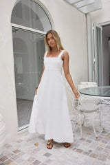 Dreamy Hearts Maxi Dress White