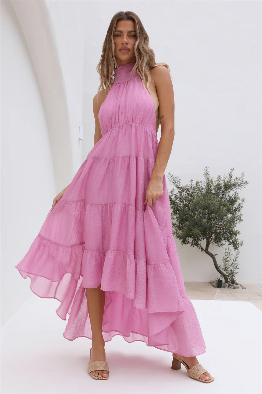 Spring Sunsets Maxi Dress Pink
