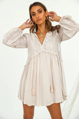 Fancy Evening Dress Nude