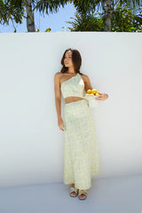 Golden Tides Midi Dress Yellow