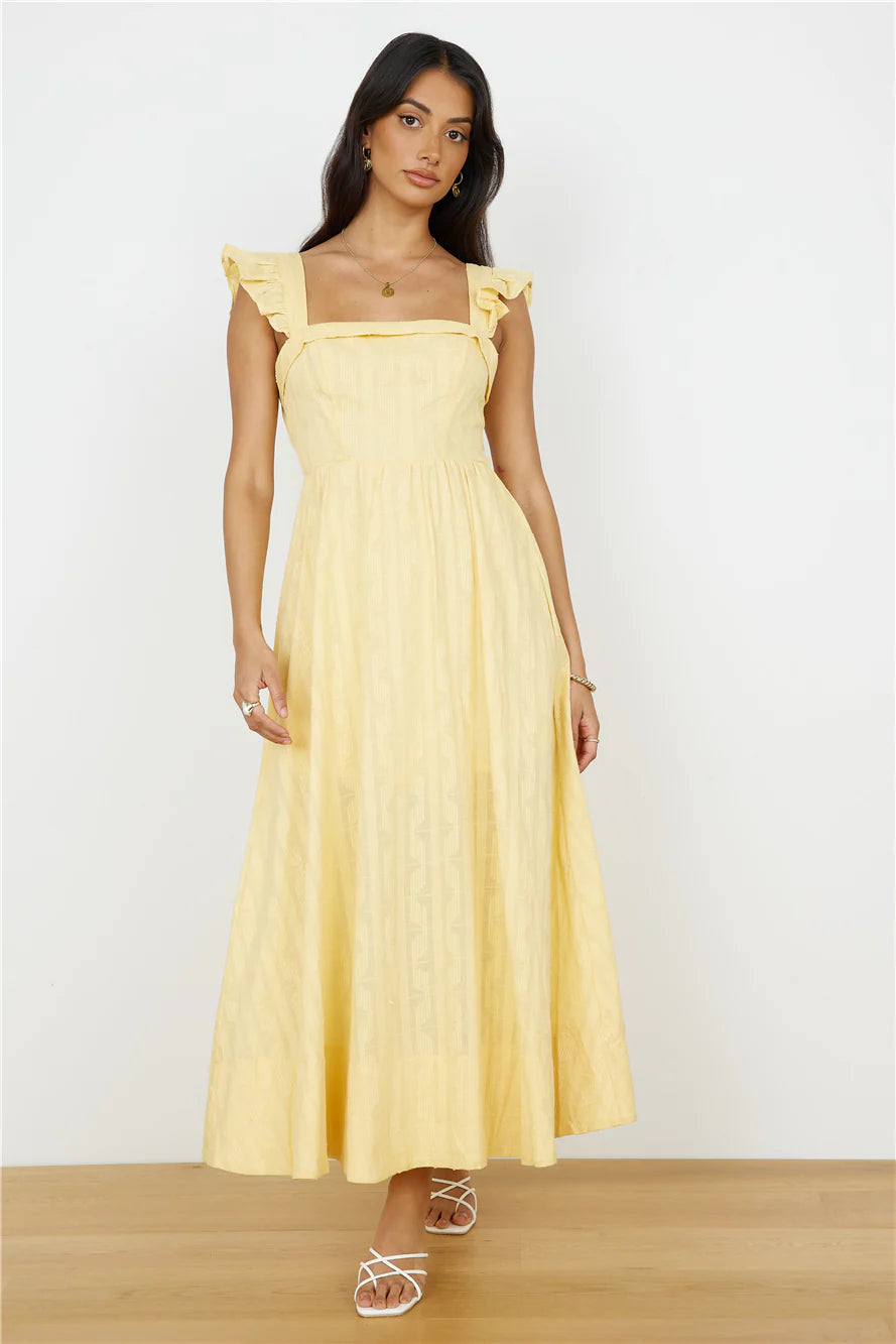 Salty Air Maxi Dress Yellow