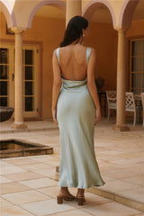 Isabel Carmona Midi Dress Sage Green