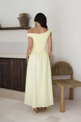 Days Of The Sun Off Shoulder Maxi Dress Yellow