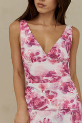 Sunset Palette Maxi Dress Pink