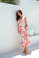 Sun-kissed Charm Floral Maxi Dress