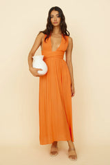Skyfall Midi Dress Orange