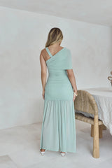 Caught In The Sunlight Mesh Maxi Dress Sage
