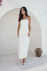 Moonlit Dance Maxi Dress White