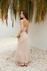 Salvadore Strapless Maxi Dress Brown