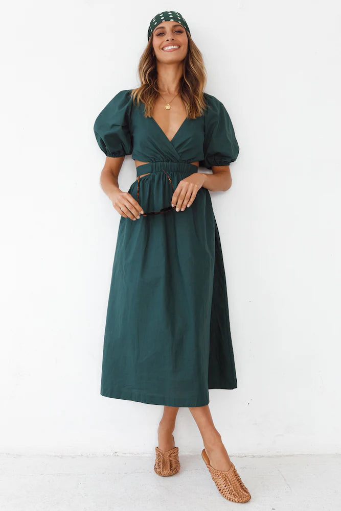 No Matter Maxi Dress Forest Green