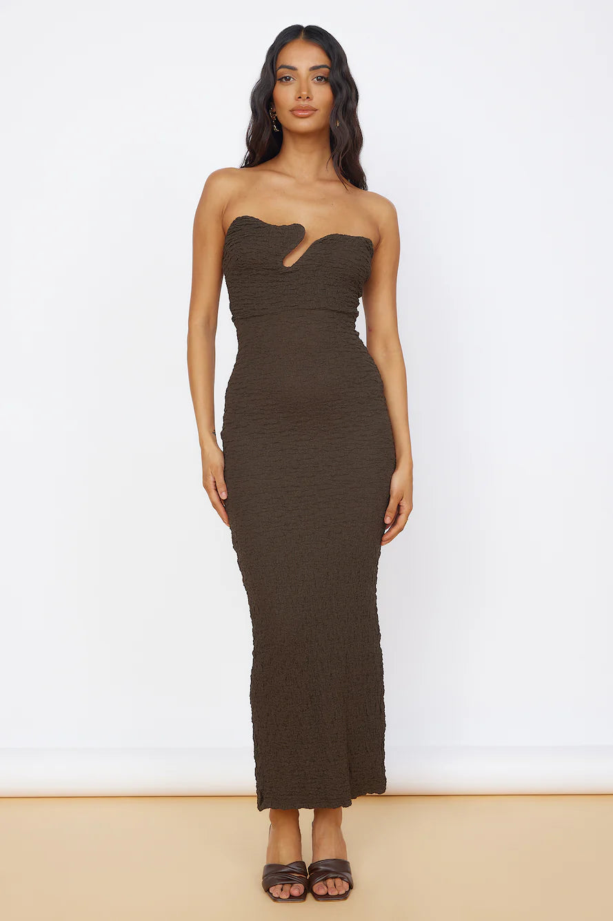 Timeless Treasures Maxi Dress Brown