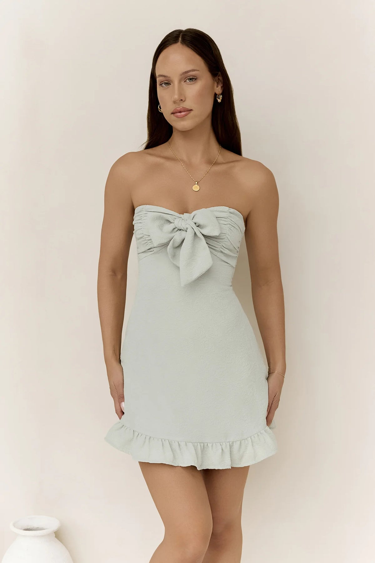 Palm Tree Dreaming Mini Dress Sage