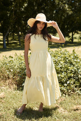 With The Wind Midi Dress Yellow