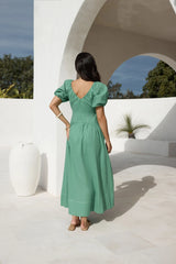 Careful Thinking Maxi Dress Green