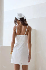 Message In The Sand Mini Dress White