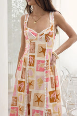 Posi Postcards Maxi Dress Print