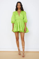 HELLO MOLLY Sweetest Treat Mini Dress Lime