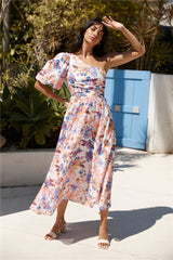 Chin Up One Shoulder Maxi Dress Purple