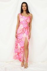 Strawberry Sunset Maxi Dress Pink