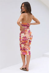 See Your Smile Midi Dress Orange