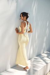 Lisbon Lover Knit Maxi Dress Yellow