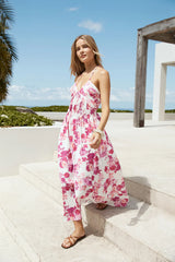 Cross My Heart Halter Maxi Dress Pink