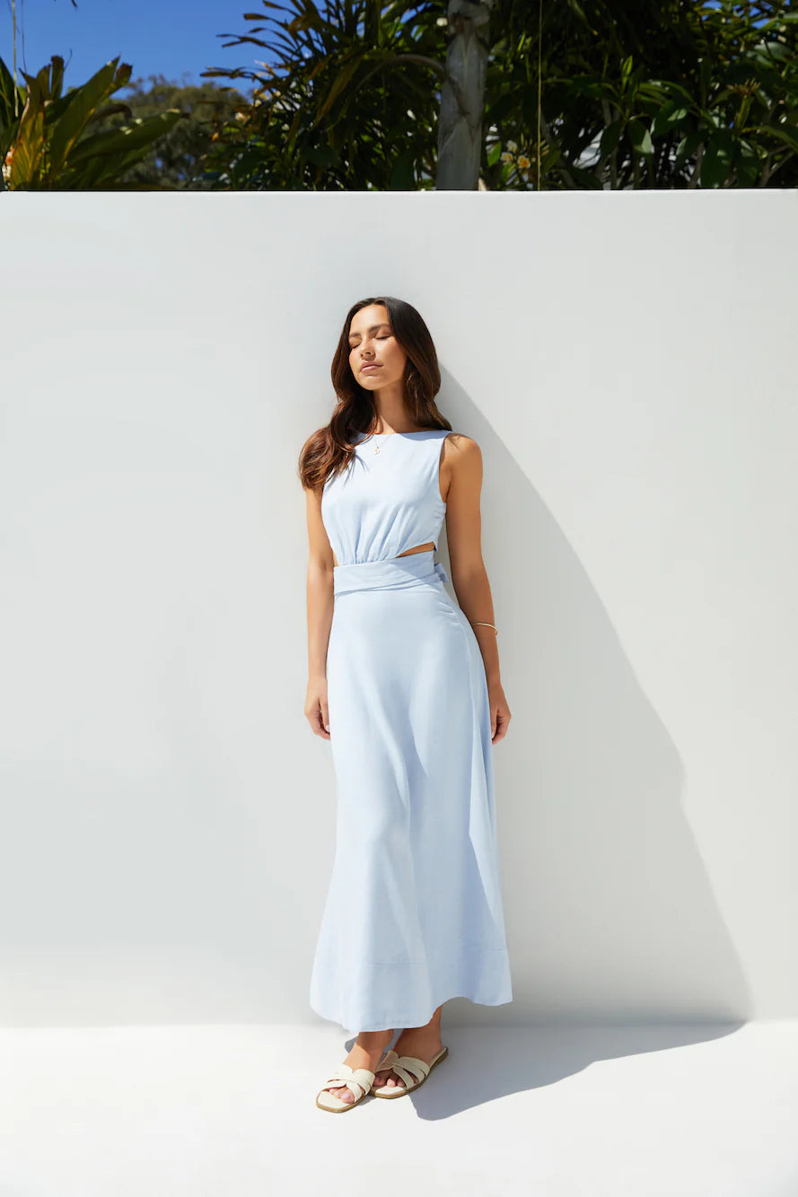 Coastal Glow Maxi Dress Blue