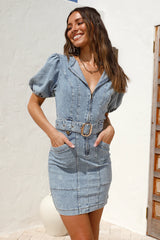 Crossroads Mini Dress Denim