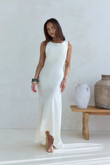 Oath To You Satin Maxi Dress Champagne