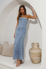 For The Record Maxi Dress Denim