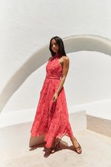 Elysian Sunset Maxi Dress Pink