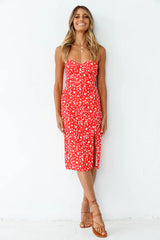 Waiting For Spring Midi Dress Red