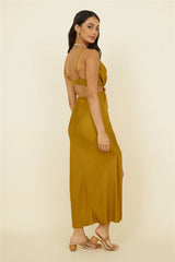 Artemis Midi Dress Brown