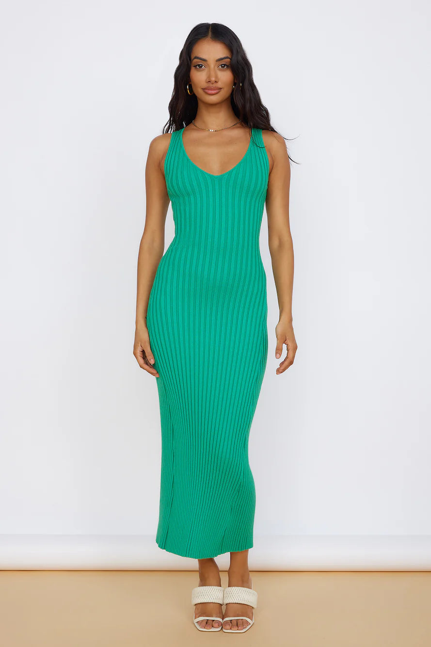 Radiant Glow Maxi Dress Green