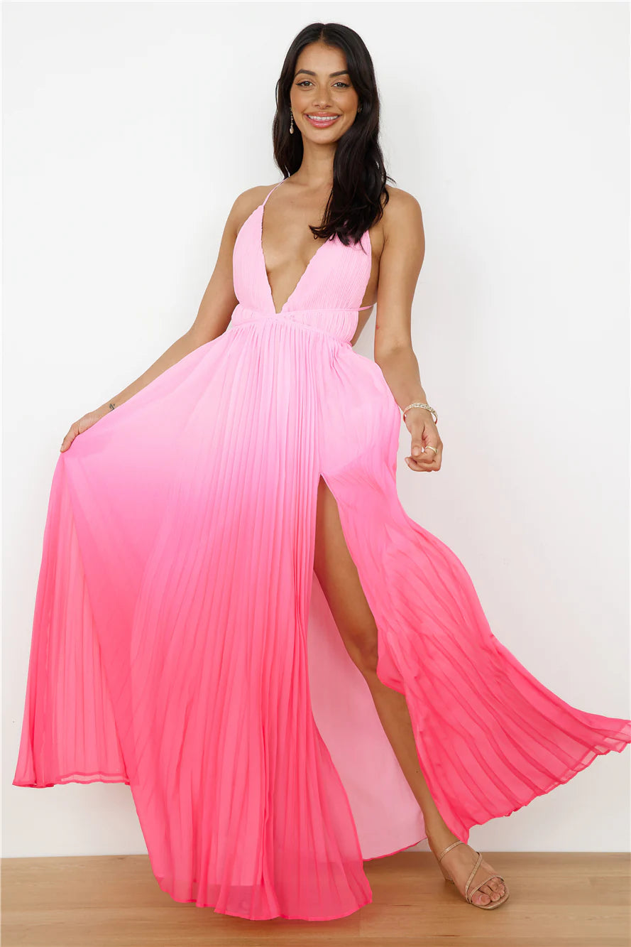 HELLO MOLLY Love Letter To You Maxi Dress Pink