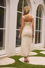 Summertime Sweetheart Maxi Dress Yellow
