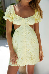 Warm Wishes Mini Dress Yellow