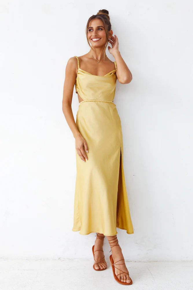 Burning Stars Maxi Dress Yellow
