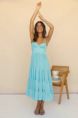 Somebody New Midi Dress Blue