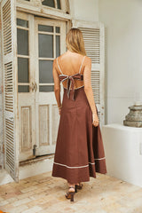 Sienna Breeze Maxi Dress Chocolate Beige