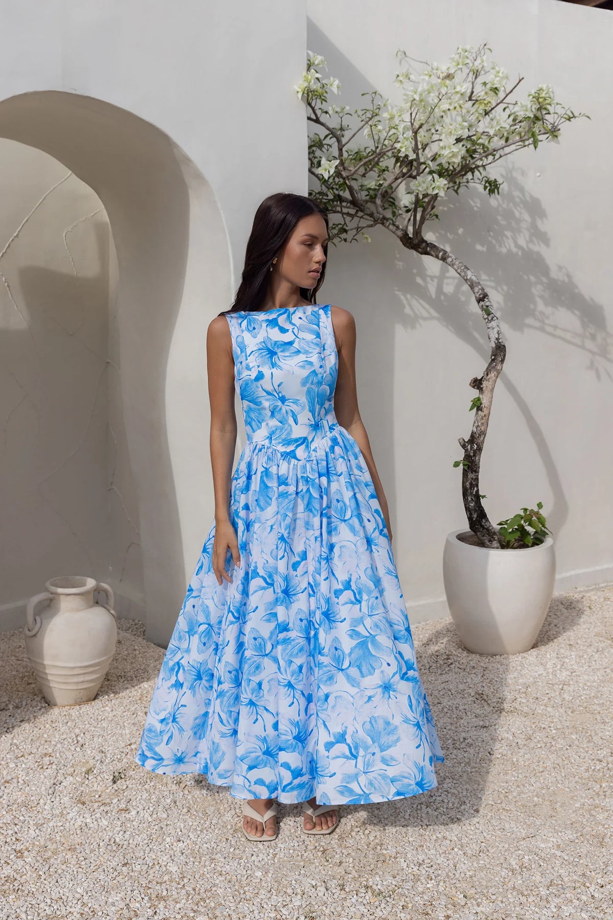 The Voyage Edit Maxi Dress Blue