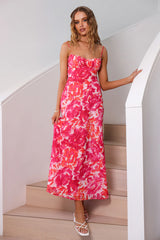 Peony Pillow Maxi Dress Pink