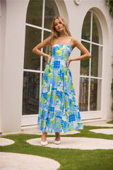 Coastal Paradise Midi Dress Print