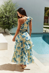 Joy Journey One Shoulder Maxi Dress Yellow